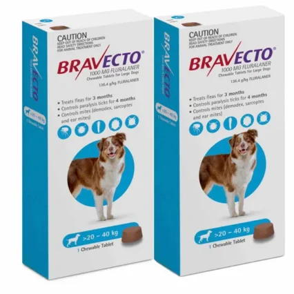 Bravecto for large dog breeds weighing 20 to 40 kg