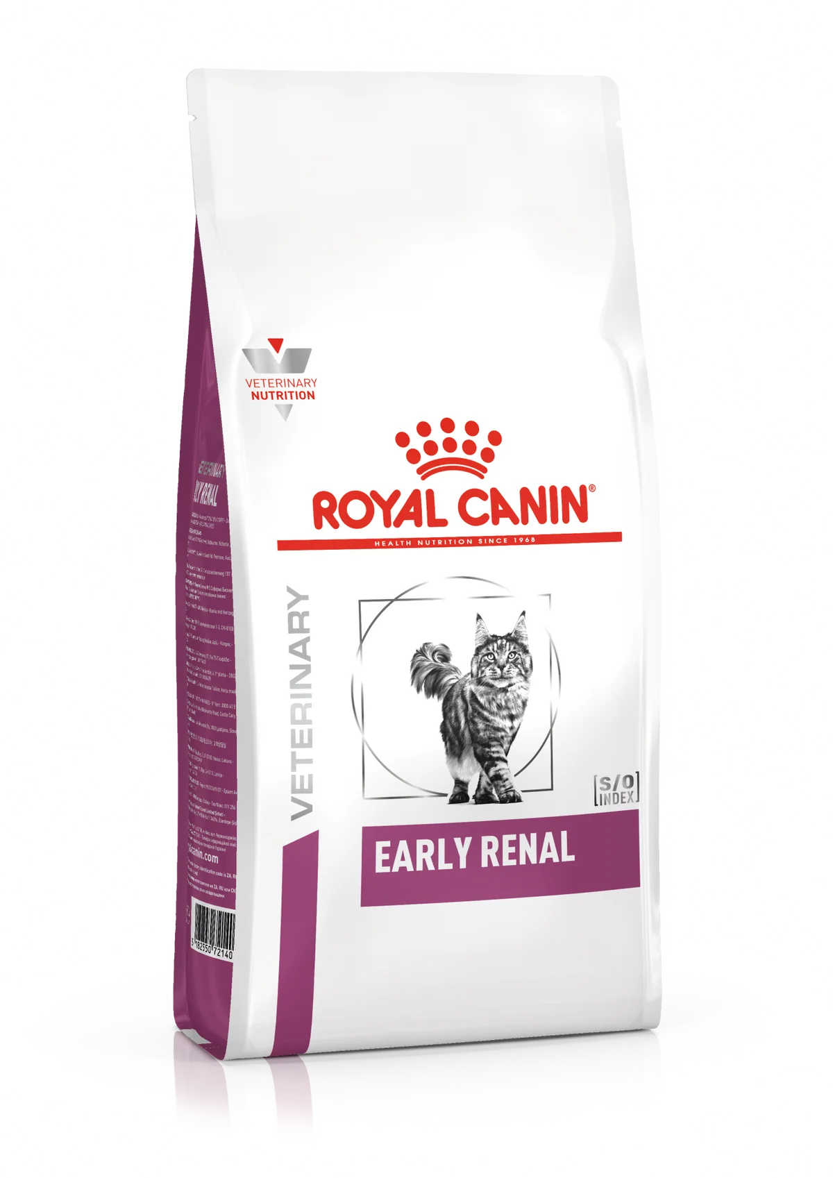 A bag of Royal Canin Early Renal Cat Food, a specialized veterinary diet formulated to support cats in the early stages of chronic kidney disease.