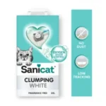 sanicat clumbing white cotton cat litter
