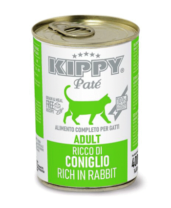 kippy pate rich in rabbit wet cat food